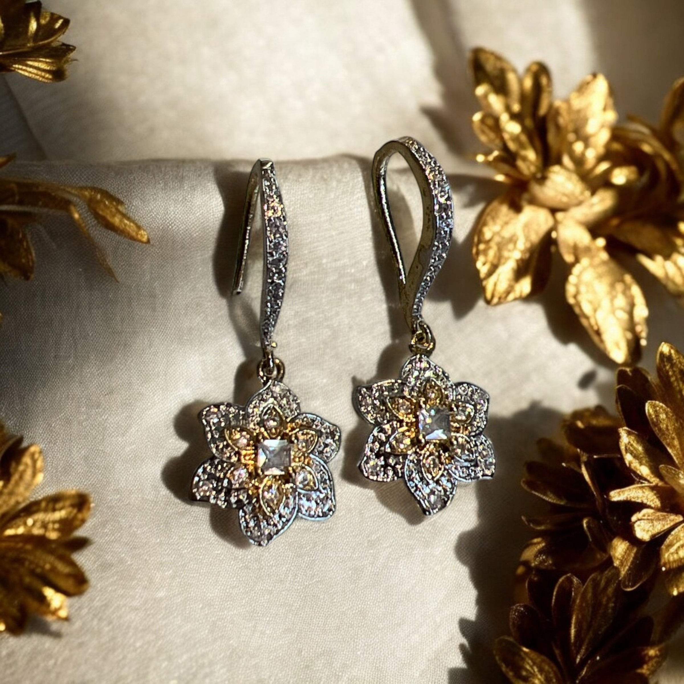 Rosavia- Golden AD Floral  Hangings